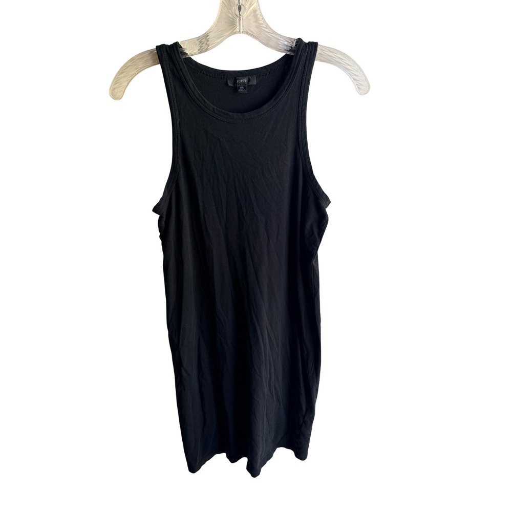 J. Crew Women's Black XS Knit Cutaway Jersey Sheath Casual Cotton Mini Dress